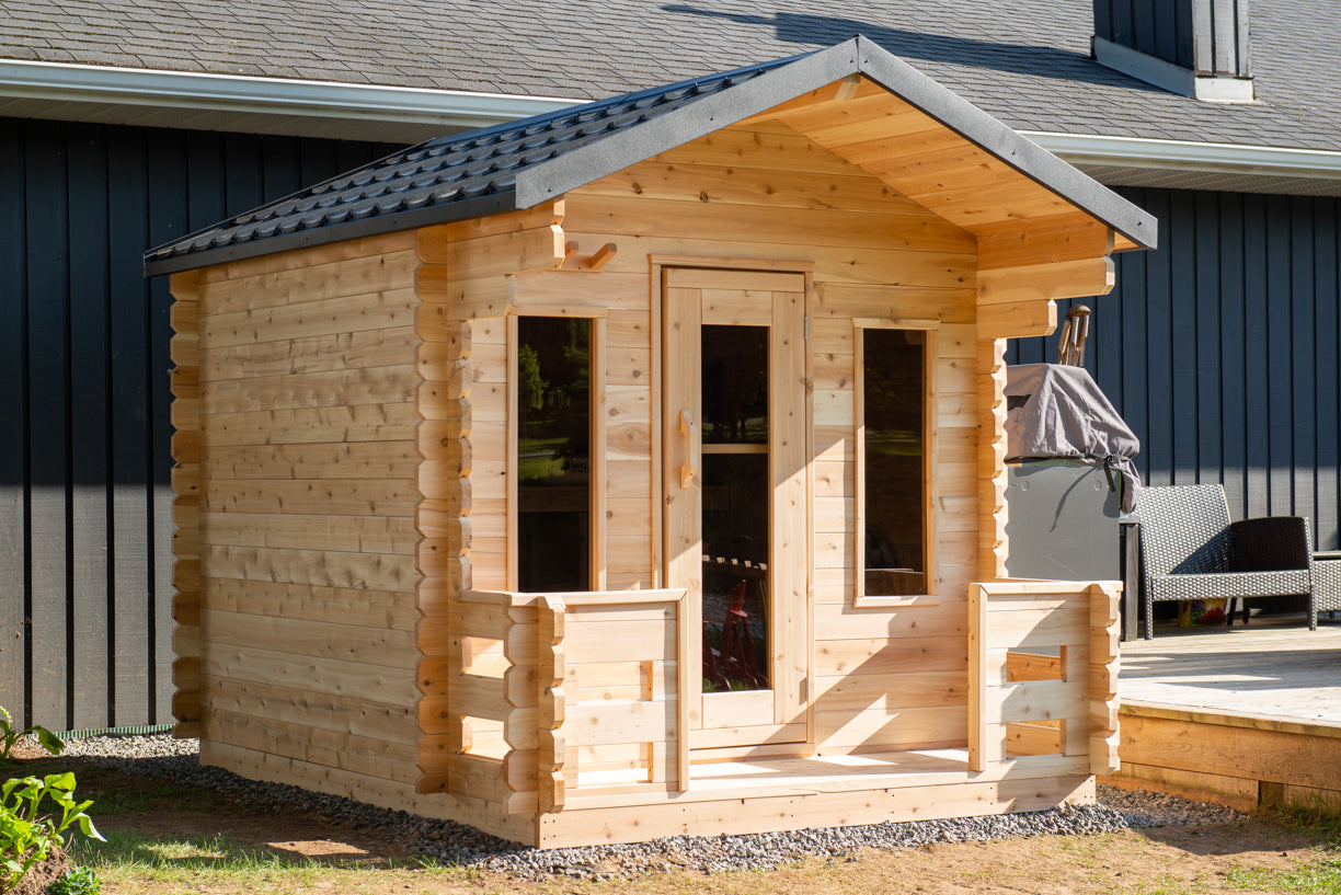 Georgian Cabin Sauna With Porch (Electric)